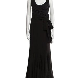 Dolce & Gabbana Black Vintage Long Silk  Dress
